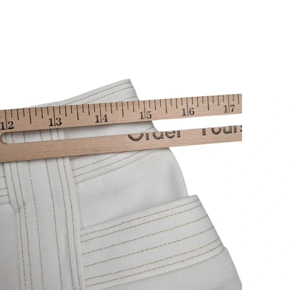 Gallia Women's White Wide Leg Dress‎ Pants Size 8 Minimalist Office Corpcore - Picture 3 of 12